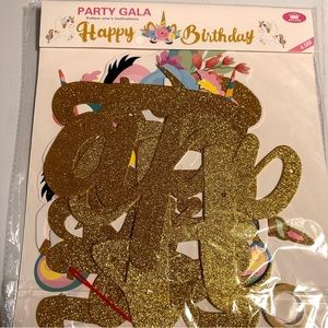 Party Gala Unicorn birthday banner